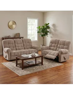 Cloud Recliner 3+2 Sofa Suite - Beige