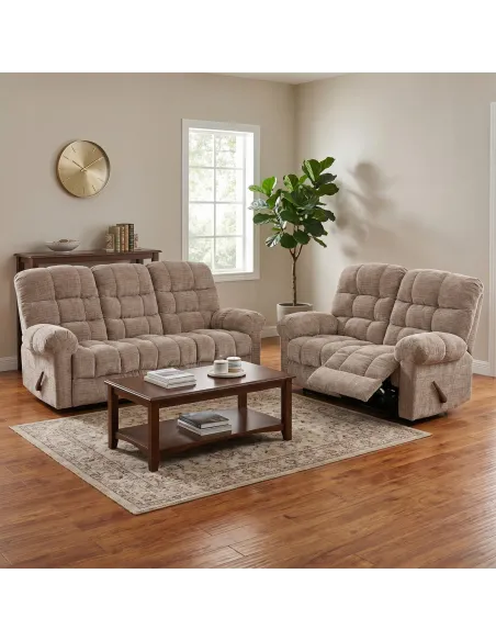 Cloud Recliner 3+2 Sofa Suite - Beige