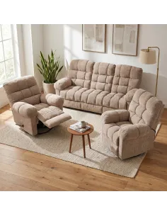 Cloud Recliner 3+1+1 Sofa Suite - Beige 2