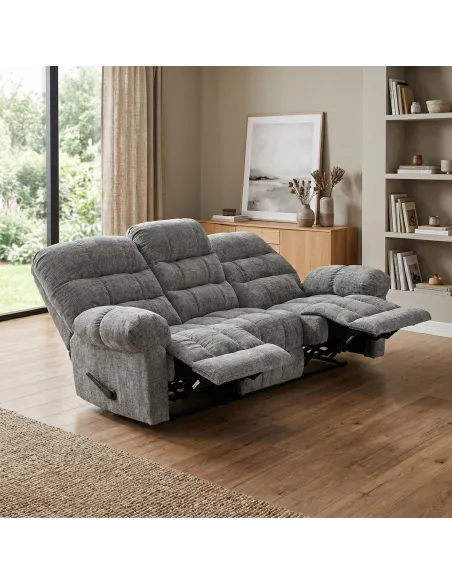 Cloud 3 Seater Recliner Sofa - Graphite