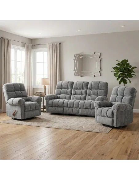 Cloud Recliner 3+1+1 Sofa Suite - Graphite