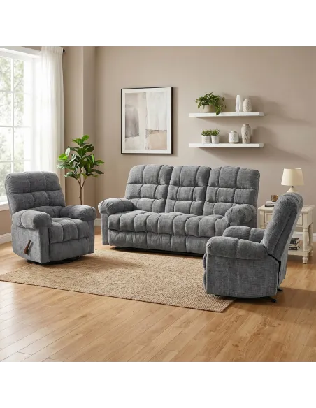 Cloud Recliner 3+1+1 Sofa Suite - Graphite