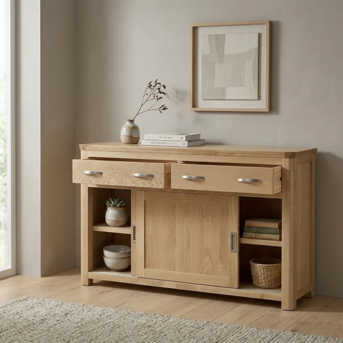 Treviso Sideboard with Sliding Door - Oak