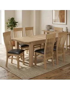 Treviso 120-160cm Extending Table Dining Set  - Oak