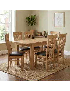Treviso 160-200cm Extending Table Dining Set  - Oak