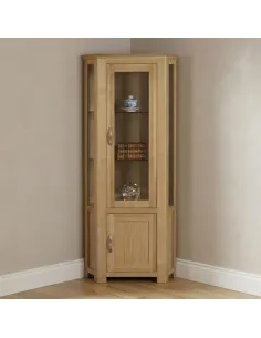 Treviso Corner Display Unit  - Oak