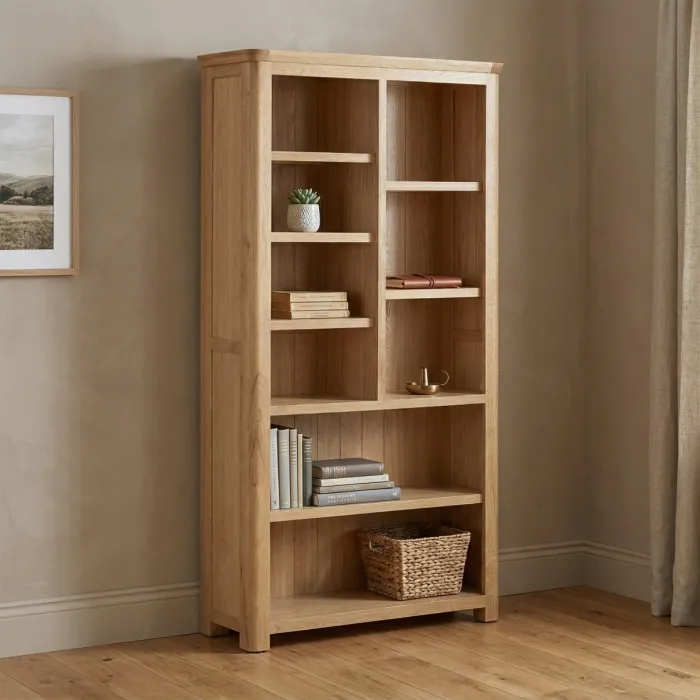 Treviso High Bookcase  - Oak
