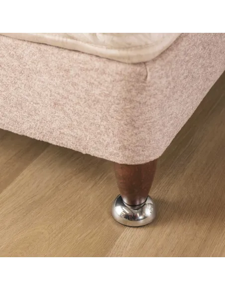Natural Sleep 3ft Divan - 16" high with Mahogany Legs