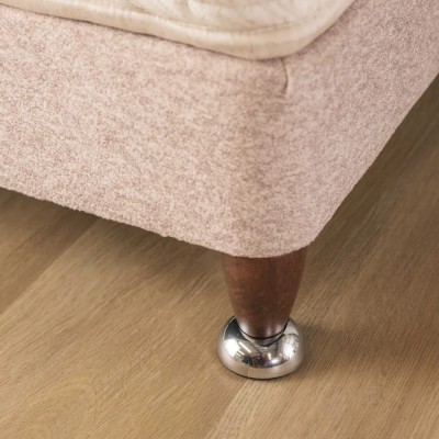 Natural Sleep 4ft Divan - 16" high with Mahogany Legs