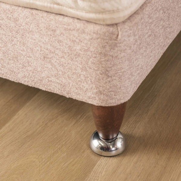 Natural Sleep 4ft Divan - 16" high with Mahogany Legs