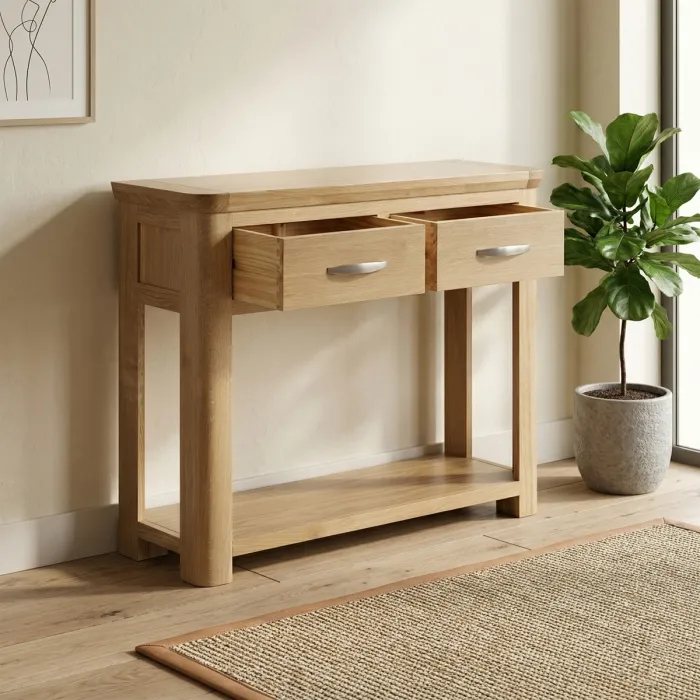 Treviso Large Console Table  - Oak