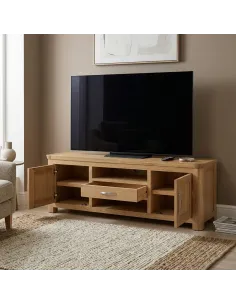 Treviso Large TV Unit - Oak 2