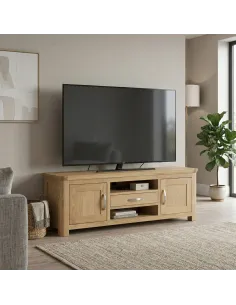 Treviso Large TV Unit - Oak