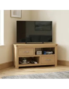 Treviso Corner TV Unit  - Oak