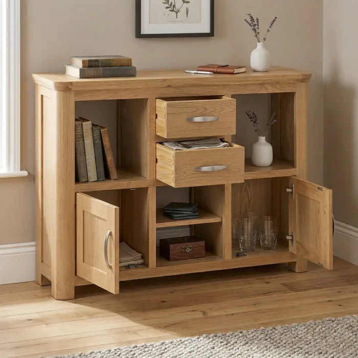 Treviso Low Display Unit  - Oak