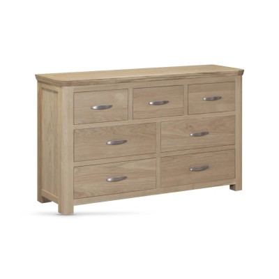 Treviso 3 Over 4 Drawer Chest - Oak