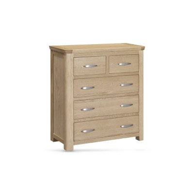 Treviso 2 Over 3 Drawer Chest - Oak