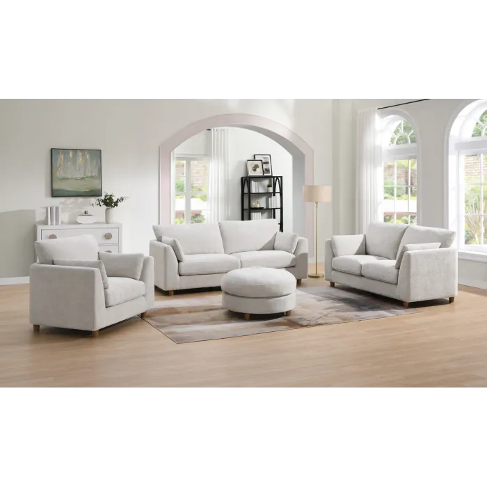 Alina Ottoman (85cm) - Liberty Pearl