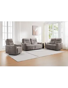 Cupar 3 Seater Electric Sofa - Liberty Stone 2