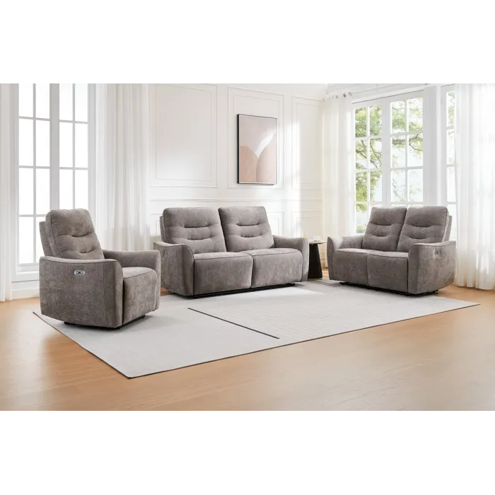 Cupar 3 Seater Electric Sofa - Liberty Stone