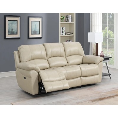 Dallas 3 Seater Electric Sofa - Stone Leather
