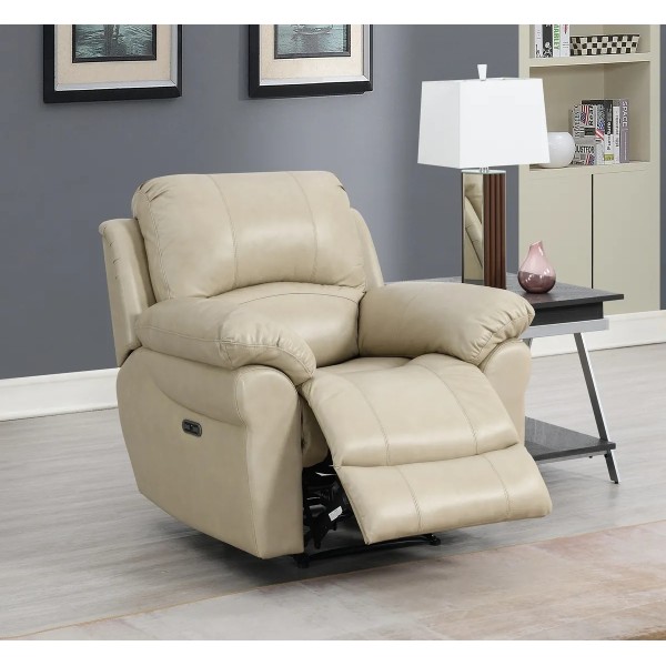 Dallas Electric Armchair - Stone Leather