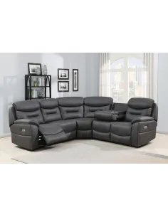 Leroy Electric Corner Sofa - Grey
