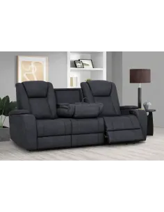 Jesse 3 Seater Electric Sofa- Graphite