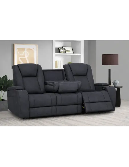 Jesse 3 Seater Electric Sofa- Graphite
