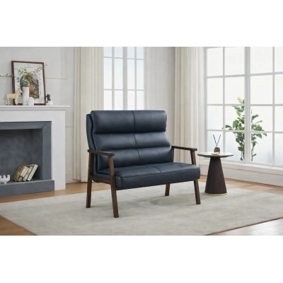 Bramble Fireside Loveseat - Midnight Black