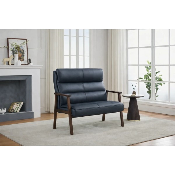 Bramble Fireside Loveseat - Midnight Black