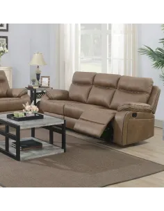 Hugo 3 Seater Recliner Sofa - Tan