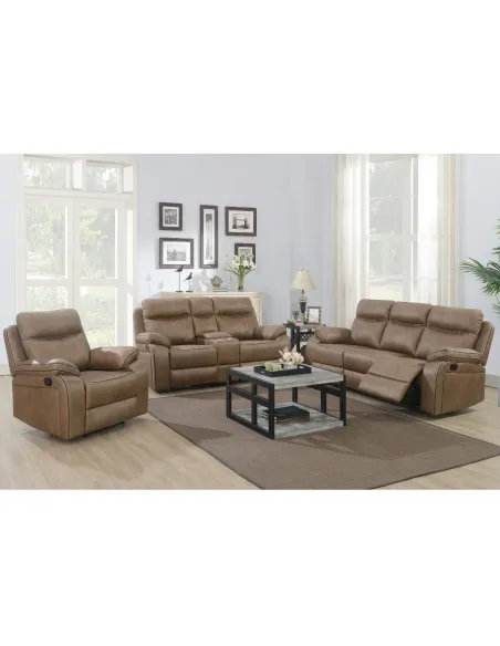 Hugo 3 Seater Recliner Sofa - Tan