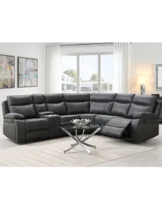 Hugo Corner Sofa - Gunmetal