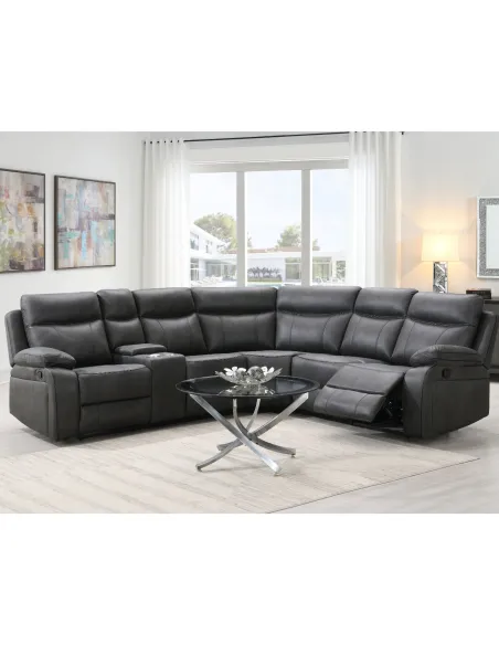 Hugo Corner Sofa - Gunmetal