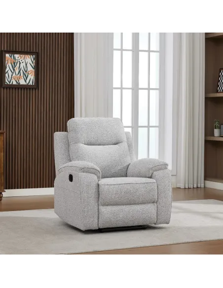 Carlingford Manual Armchair - Puente Light Grey
