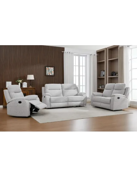 Carlingford 2.5 Seater Manual Sofa - Puente Light Grey