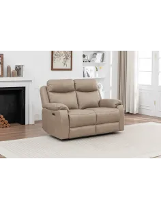 Corvan 2 Seater Manual Sofa - Stone