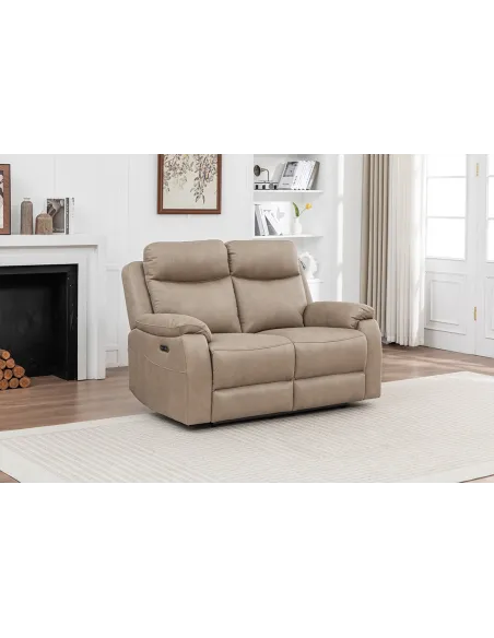 Corvan 2 Seater Manual Sofa - Stone