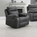 Hugo Recliner Armchair - Gunmetal