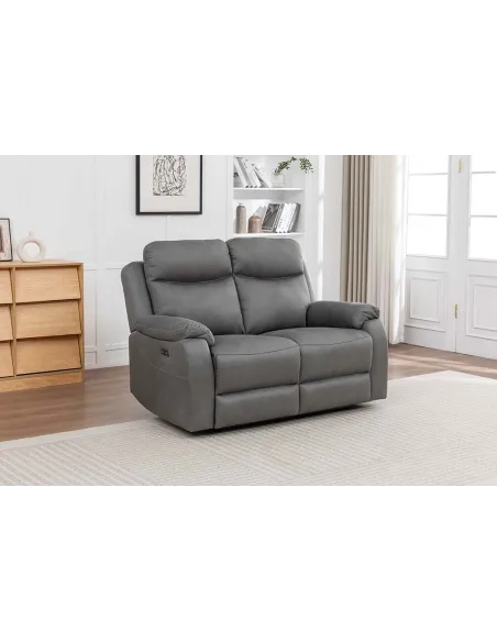 Corvan 2 Seater Manual Sofa Manual - Charcoal