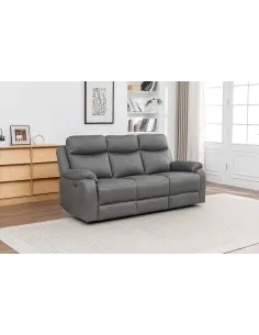 Corvan 3 Seater Manual Sofa - Charcoal
