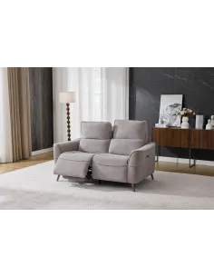 Kintore 2 Seater Sofa with Power Headrest - Oyster