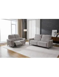 Kintore 2 Seater Sofa with Power Headrest - Oyster 2