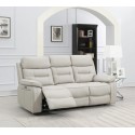 Peabody 3 Seater Power Recliner Sofa - Grey Leather