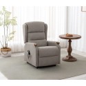Merrin Lift and Rise Armchair with Limed Oak Handles  - Oatmeal