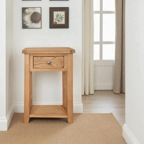 Melbourne 1 Drawer Console Table - Country Oak
