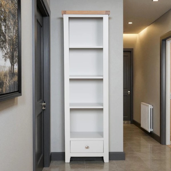 Melbourne Slim Bookcase - White