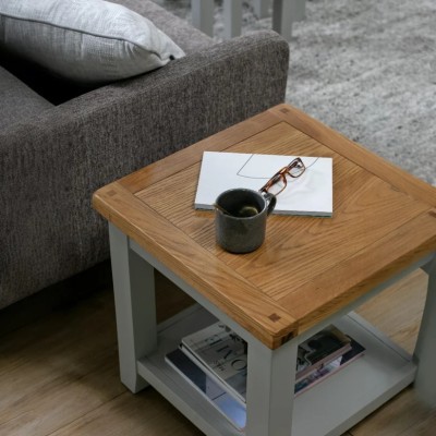 Melbourne Lamp Table - French Grey