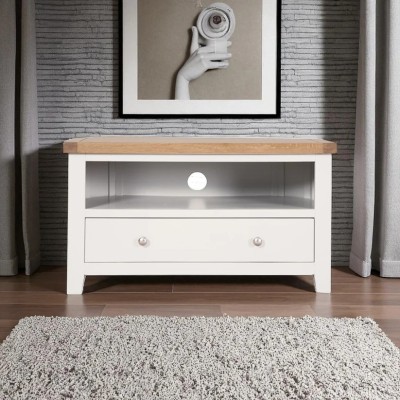 Melbourne Corner TV Unit - White